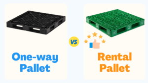 Comparison between using rental pallet and using one-way pallet
