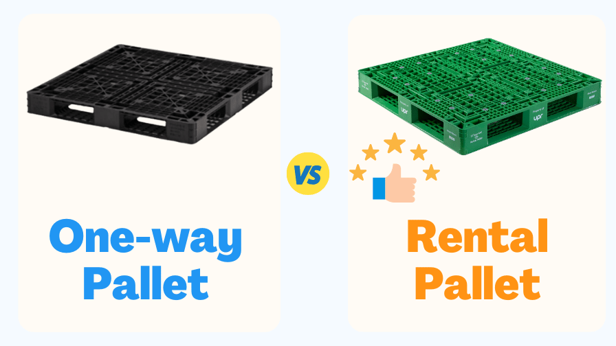 Comparison between using rental pallet and using one-way pallet