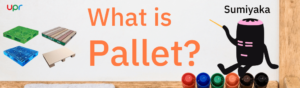 A charcoal mascot explaining what a pallet is.