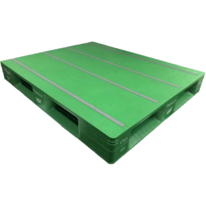 Green flat top plastic pallet