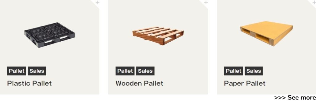 Plastic pallet, wooden pallet and paper pallet