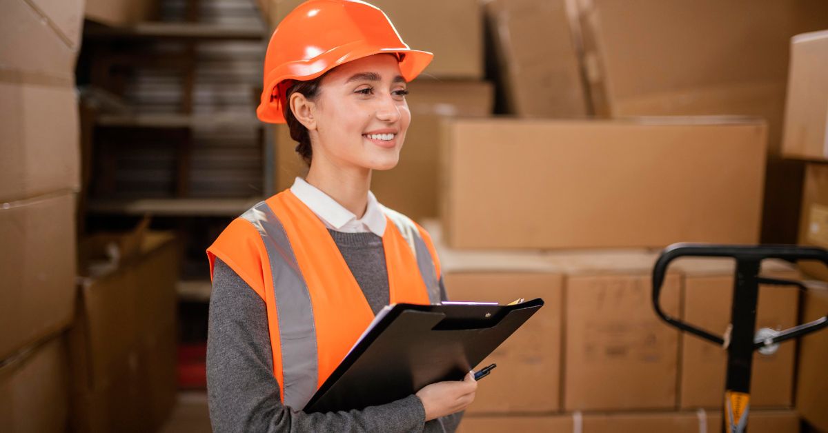 a logistics warehouse worker