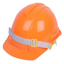 orange helmet